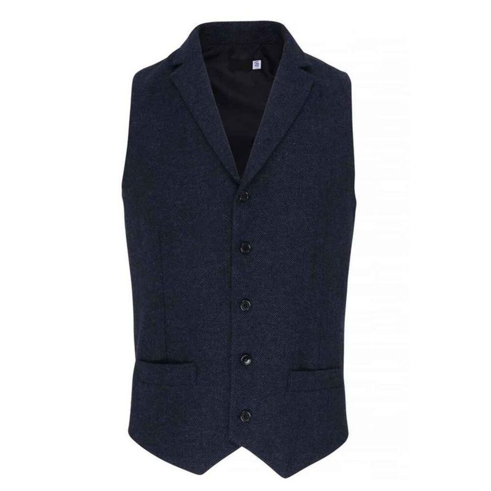 Premier Mens Herringbone Vest / Navy